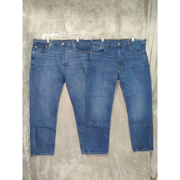 Levis 505 Jeans Men 40x30 Blue Denim Regular Fit Straight Leg High Rise Lot of 2 - Picture 1 of 9